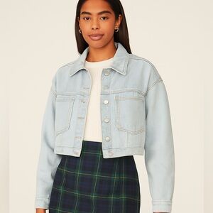 Topshop Cropped Denim Jacket – Size US 4 (UK 8 / EUR 36)